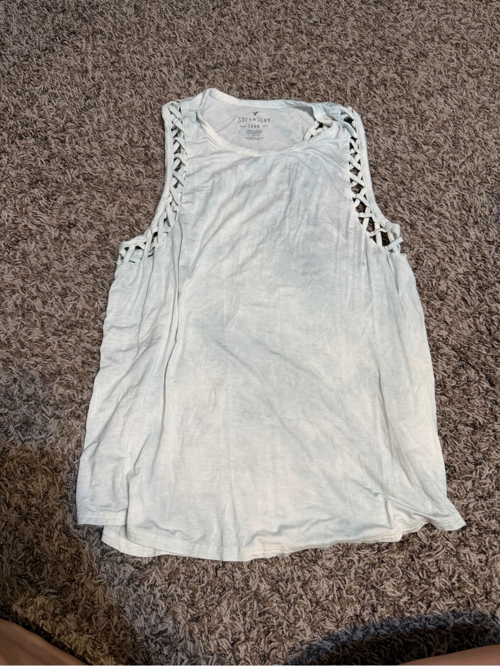 Women’s American eagle soft & sexy blue tie dye tank top. Size large